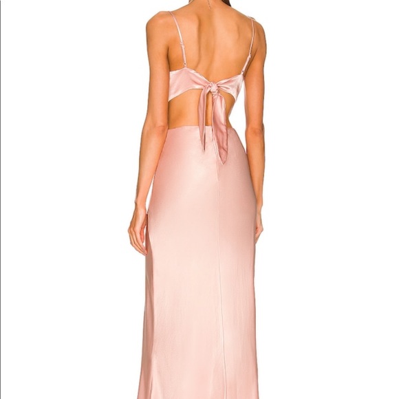 Cut Out Slip Dress in Pink Rose - Picture 3 of 3